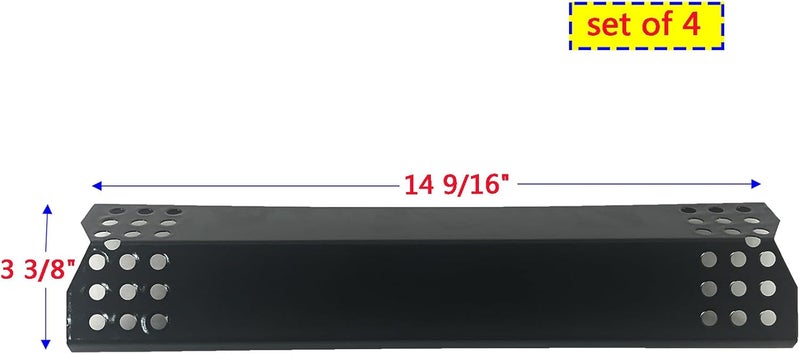 Direct Store Parts DP129 (4-Pack) Porcelain Steel Heat Shield/Heat Plates 14 9/16 x 3 3/8" Replacement for Sunbeam, Nexgrill, Grill Master, Charbroil, Kitchen Aid, Members Mark, Uberhaus Gas Grills - Image 3
